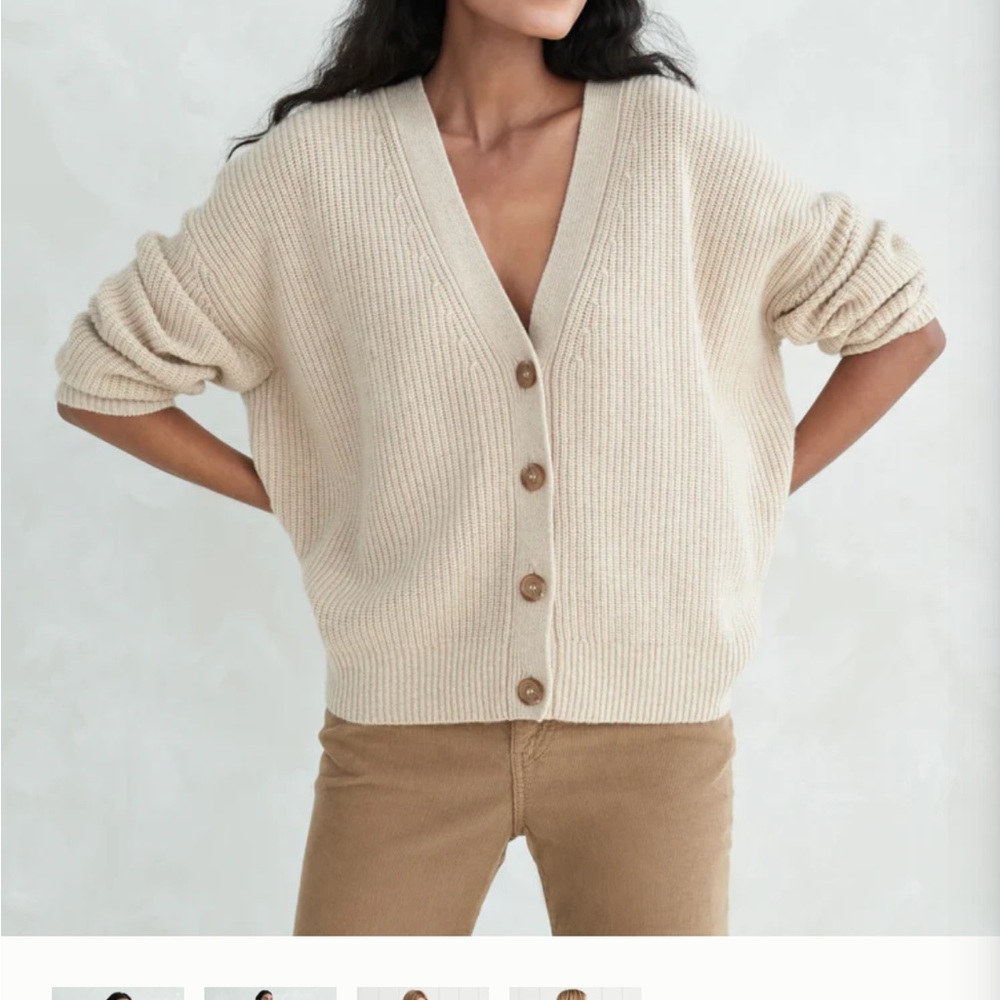Jenni Kayne Cashmere Cocoon Cropped Cardigan - Oatmeal